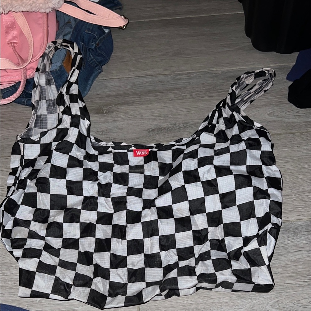 Vans Monochrome Checkered Tote Bag